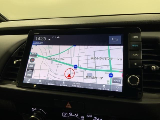 フィット e:HEVホーム H SENSING 新車保証 試乗車 ワンオ-ナ- ナビLXM-242ZFNI TV Rカメラ BTオ-ディオ ETC LEDライト VSA クルコン スマ-トキ- スペアキ-盗難防止装置 整備記録簿(6枚目)