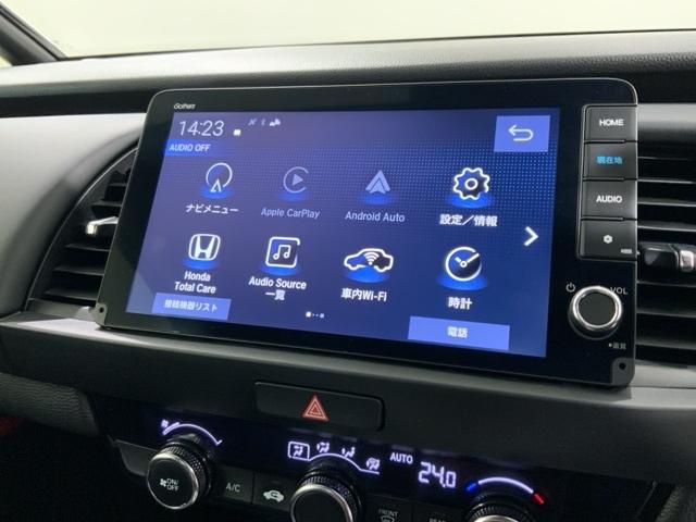 フィット e:HEVホーム H SENSING 新車保証 試乗車 ワンオ-ナ- ナビLXM-242ZFNI TV Rカメラ BTオ-ディオ ETC LEDライト VSA クルコン スマ-トキ- スペアキ-盗難防止装置 整備記録簿(42枚目)