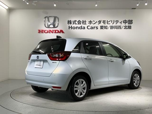 フィット e:HEVホーム H SENSING 新車保証 試乗車 ワンオ-ナ- ナビLXM-242ZFNI TV Rカメラ BTオ-ディオ ETC LEDライト VSA クルコン スマ-トキ- スペアキ-盗難防止装置 整備記録簿(50枚目)