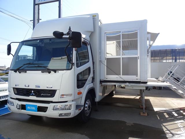 左拡幅車 デンヨーディーゼル発電機搭載 元8ナンバー広報車登録 一時抹消中 キッチンカー 移動販売車 イベントカー キャンピング ベース車 6MT 常時バックカメラ アルミ 風防 NOx・PM適合(6枚目)