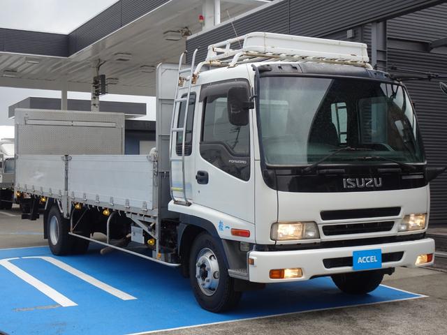 フォワード 　積載３ｔ　アルミブロック　５方開　パワーゲート　荷台鉄床　荷台長さ６２０Ｘ幅２１６Ｘ高５８　６ＭＴ　車両総重量７９９０ｋｇ　ベッド付き　ＮＯｘ・ＰＭ適合車　平／平ボディ／平ボデー　ＰＡ－ＦＲＲ３４Ｌ４（13枚目）