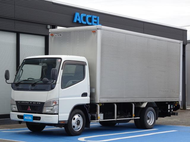 キャンター 　積載２ｔ　アルミバン　跳ね上げ　パワーゲート　ＰＧ　昇降能力１０００ｋｇ　日本フルハーフ　５ＭＴ　荷台寸法　長４６０　幅１７７　高１９５（9枚目）