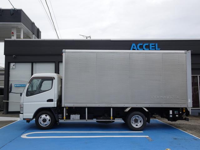 キャンター 　積載２ｔ　アルミバン　跳ね上げ　パワーゲート　ＰＧ　昇降能力１０００ｋｇ　日本フルハーフ　５ＭＴ　荷台寸法　長４６０　幅１７７　高１９５（10枚目）