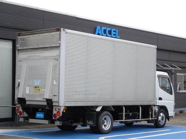 キャンター 　積載２ｔ　アルミバン　跳ね上げ　パワーゲート　ＰＧ　昇降能力１０００ｋｇ　日本フルハーフ　５ＭＴ　荷台寸法　長４６０　幅１７７　高１９５（13枚目）