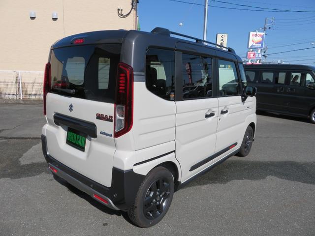 スペーシアギア ハイブリッドＸＺ　純９インチナビ／フルセグＴＶ／全方位モニタ／アップルカープレイ／アンドロイドオート／両側電動ドア／ＬＥＤヘッド＆フォグ／ヒータ付革ハンドル／シートヒータ／サーキュレータ／カラーＨＵＤ／マルチＵフラップ（2枚目）