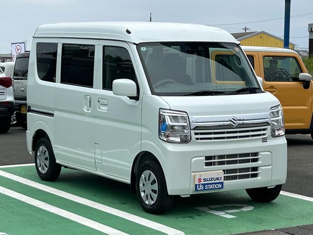 エブリイ ＪＯＩＮターボ　６型　衝突被害軽減ブレーキ　誤発進抑制機能　オートライト　スライドドア　プッシュスタート　シートヒーター　スズキセーフティーサポート　衝突被害軽減システム　横滑り防止機能　衝突安全ボディ　盗難防止システム　アイドリングストップ（3枚目）