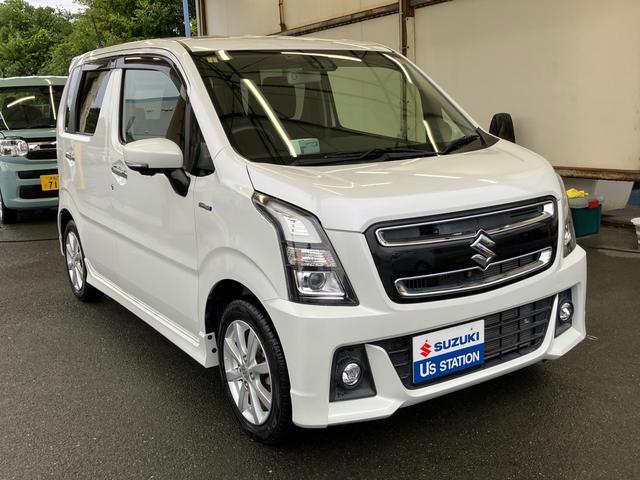 ワゴンR スティングレー HYBRID X 全方位モニター付きナビ バックカメラ オートライト Bluetooth 純正ナビ プッシュスタート シートヒーター オートエアコン ETC スズキセーフティーサポート 衝突被害軽減システム アイドリングストップ(4枚目)