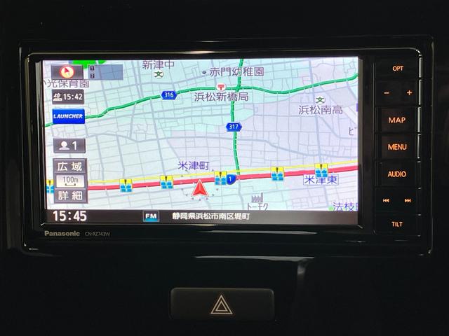ワゴンR スティングレー HYBRID X 全方位モニター付きナビ バックカメラ オートライト Bluetooth 純正ナビ プッシュスタート シートヒーター オートエアコン ETC スズキセーフティーサポート 衝突被害軽減システム アイドリングストップ(40枚目)