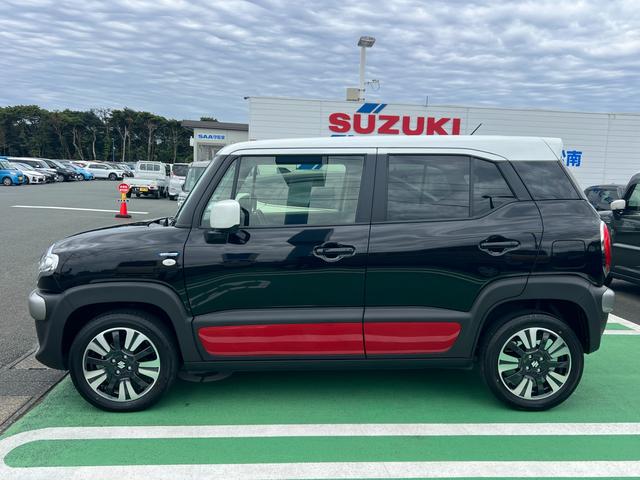 クロスビー HYBRID MV 4型 ターボエンジン LEDライト オートライト プッシュスタート シートヒーター オートエアコン スズキセーフティーサポート 衝突被害軽減システム アイドリングストップ 横滑り防止機能 盗難防止システム 衝突安全ボディ(9枚目)