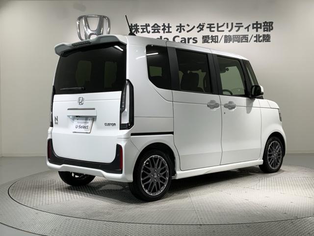 N-BOXカスタム ターボ HSENSING 新車保証 試乗車 ワンオ-ナ- イモビライザー 1オナ 衝突被害軽減 キーフリー ESC パワステ DVD再生 両席エアバック サイドエアバッグ ターボ車 USB接続 スマキー(50枚目)