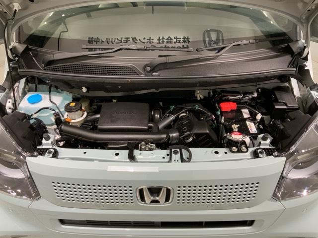 Ｎ－ＢＯＸ ファッションスタイル　Ｈ　ＳＥＮＳＩＮＧ　２ト－ン　新車保証　ワンオ－ナ－　Ｒカメラ　ＢＴオ－ディオ　シ－トヒ－タ－　ＥＴＣ　ＬＥＤライト　ＶＳＡ　クルコン　スマ－トキ－　盗難防止装置　整備記録簿　ＡＡＣ　スペアキ－（44枚目）