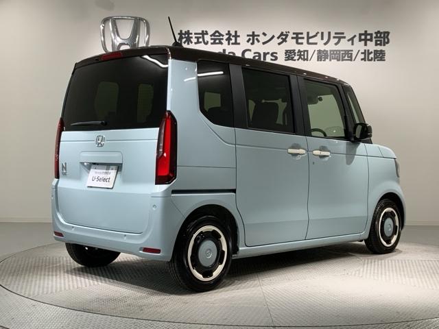 Ｎ－ＢＯＸ ファッションスタイル　Ｈ　ＳＥＮＳＩＮＧ　２ト－ン　新車保証　ワンオ－ナ－　Ｒカメラ　ＢＴオ－ディオ　シ－トヒ－タ－　ＥＴＣ　ＬＥＤライト　ＶＳＡ　クルコン　スマ－トキ－　盗難防止装置　整備記録簿　ＡＡＣ　スペアキ－（50枚目）