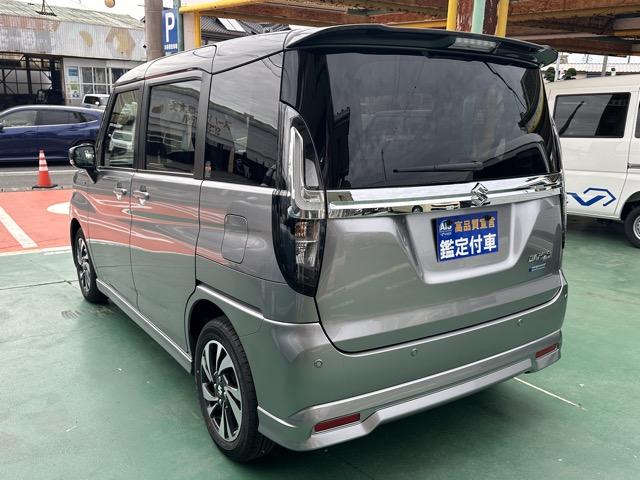 ソリオバンディット ハイブリッドMV スマートキー LEDヘッドライト 両側パワースライドドア フルオートエアコン ロールサンシェード シートバックテーブル サーキュレーター ヘッドアップディスプレイ 革巻きハンドル 登録済未使用車(5枚目)