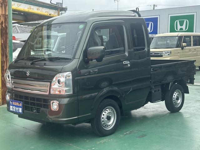 スーパーキャリイ X 4WD 4AT キーレス 電動格納ドアミラー パワーウィンドー 作業灯 ルーフコンソール 衝突被害軽減ブレーキ クリアランスソナー アイドリングストップ フォグランプ オートライト 届出済未使用車(4枚目)