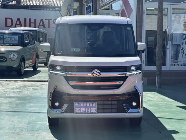 スペーシアカスタム ハイブリッドXSターボ スマートキー LEDヘッドライト 両側パワースライドドア フルオートエアコン シートヒーター ロールサンシェード シートバックテーブル サーキュレーター ヘッドアップディスプレイ 届出済未使用車(30枚目)