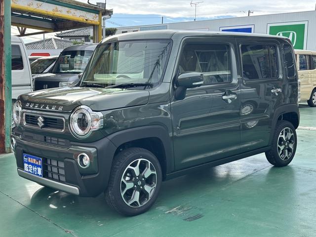 ハスラー ハイブリッドＸターボ　セーフティサポート　ＬＥＤヘッドランプ　マイルドハイブリッド　シートヒーター　本革巻ステアリング＆シフトノブ　ＵＳＢ電源ソケット　３６０°プレミアムＵＶ＆ＩＲカットガラス　スマートキー　届出済未使用車（4枚目）