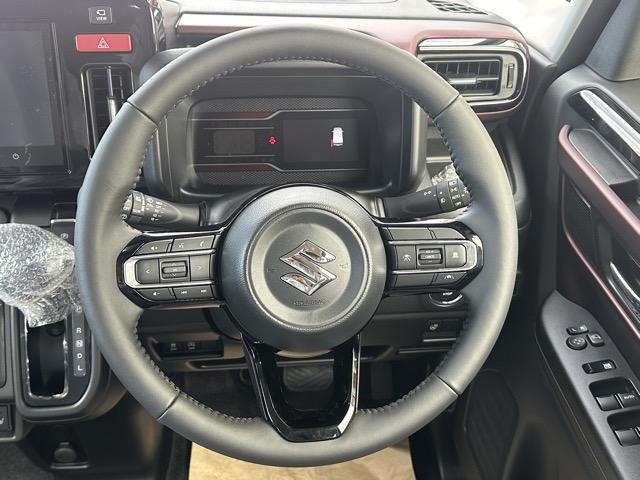 スペーシアカスタム ハイブリッドXS 全方位カメラ付きナビゲーション スマートキー LEDヘッドライト 両側パワースライドドア フルオートエアコン シートヒーター ロールサンシェード シートバックテーブル サーキュレーター 届出済未使用車(9枚目)