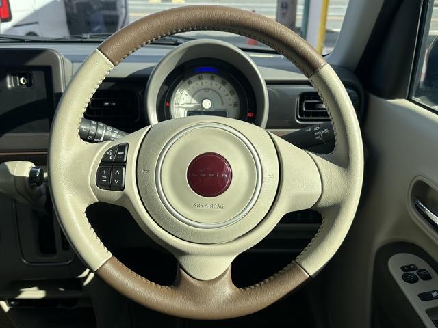 アルトラパンLC X 全方位カメラ スマートキー LEDヘッドライト フルオートエアコン シートヒーター USB充電ソケット 革巻きハンドル 電動格納ドアミラー 前後パワーウィンドー 衝突被害軽減ブレーキ オートライト(9枚目)