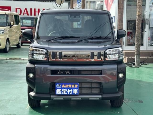 タフト Gターボ ダーククロムベンチャー 特別仕様車 9インチスマホ連携ディスプレイオーディオ スマートアシスト LEDヘッドランプ スカイフィールトップ 運転席・助手席シートヒーター 電動パーキングブレーキ バックモニター 届出済未使用車(27枚目)