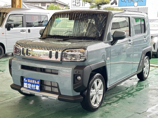 タフト G クロムベンチャー 特別仕様車 9インチスマホ連携ディスプレイオーディオ スマートアシスト LEDヘッドランプ スカイフィールトップ 運転席・助手席シートヒーター 電動パーキングブレーキ バックモニター 届出済未使用車(4枚目)