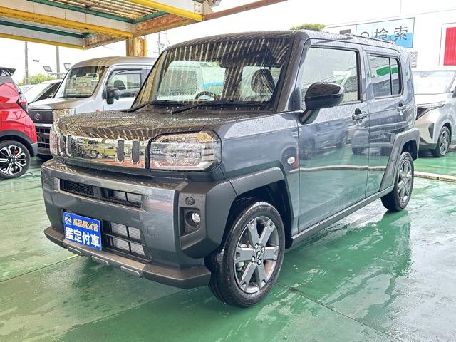 タフト G ダーククロムベンチャー 特別仕様車 9インチスマホ連携ディスプレイオーディオ スマートアシスト LEDヘッドランプ スカイフィールトップ 運転席・助手席シートヒーター 電動パーキングブレーキ バックモニター 届出済未使用車(4枚目)