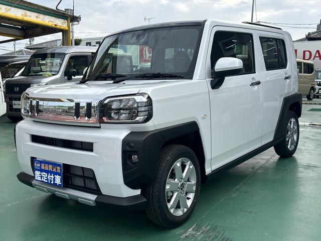 タフト Gターボ クロムベンチャー 特別仕様車 9インチスマホ連携ディスプレイオーディオ スマートアシスト LEDヘッドランプ スカイフィールトップ 運転席・助手席シートヒーター 電動パーキングブレーキ バックモニター 届出済未使用車(4枚目)