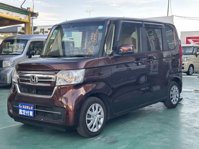 N-BOX L ディスプレイオーディオ バックカメラ スマートキー LEDヘッドライト 片側パワースライドドア フルオートエアコン シートヒーター ロールサンシェード シートバックテーブル 衝突被害軽減ブレーキ(4枚目)