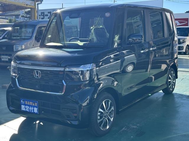 Ｎ－ＢＯＸカスタム ベースグレード　ホンダセンシング　ＬＥＤヘッドランプ　パワースライドドア　電子制御パーキングブレーキ　オートブレーキホールド機能　運転席・助手席シートヒーター　ロールサンシェード　スマートキー　届出済未使用車（4枚目）