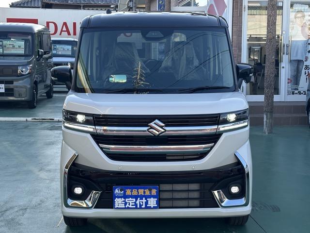 スペーシアカスタム ハイブリッドXSターボ 4WD スマートキー LEDヘッドライト 両側パワースライドドア フルオートエアコン シートヒーター&ハンドルヒーター ロールサンシェード シートバックテーブル サーキュレーター 届出済未使用車(30枚目)