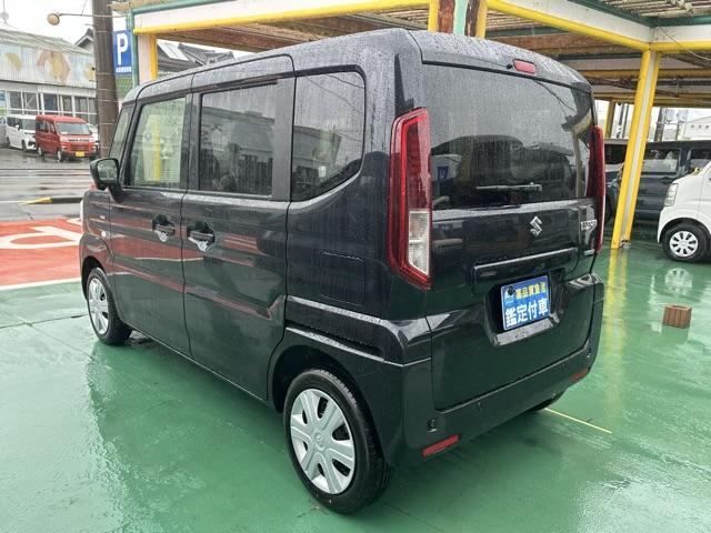 スペーシア ハイブリッドＧ　スマートキー　ＬＥＤヘッドライト　両側スライドドア　フルオートエアコン　ステアリングスイッチ　電動格納ドアミラー　前後パワーウィンドー　衝突被害軽減ブレーキ　アイドリングストップ　届出済未使用車（5枚目）