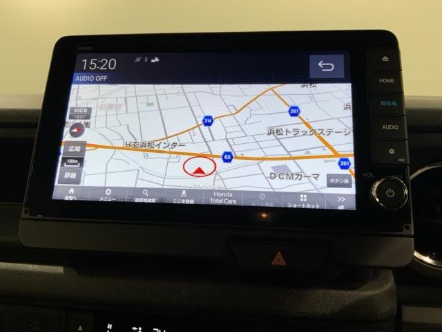 Ｎ－ＢＯＸカスタム ターボ　ＨＳＥＮＳＩＮＧ新車保証試乗車ワンオ－ナ－　イモビライザー　１オナ　衝突被害軽減　キーフリー　ＥＳＣ　パワステ　ＤＶＤ再生　両席エアバック　サイドエアバッグ　ターボ車　ＵＳＢ接続　スマキー　Ｂカメ（6枚目）