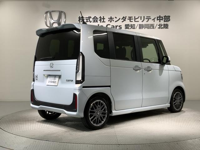 Ｎ－ＢＯＸカスタム ターボ　ＨＳＥＮＳＩＮＧ新車保証試乗車ワンオ－ナ－　イモビライザー　１オナ　衝突被害軽減　キーフリー　ＥＳＣ　パワステ　ＤＶＤ再生　両席エアバック　サイドエアバッグ　ターボ車　ＵＳＢ接続　スマキー　Ｂカメ（50枚目）