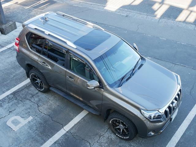 ランドクルーザープラド TX Lパッケージ メーカーナビ フェンダーミラーレス 寒冷地仕様 ETC2.0 クリアランスソナー 1オーナー 禁煙車 LEDヘッドライト ルーフレール 社外17インチアルミ 3列シート(11枚目)