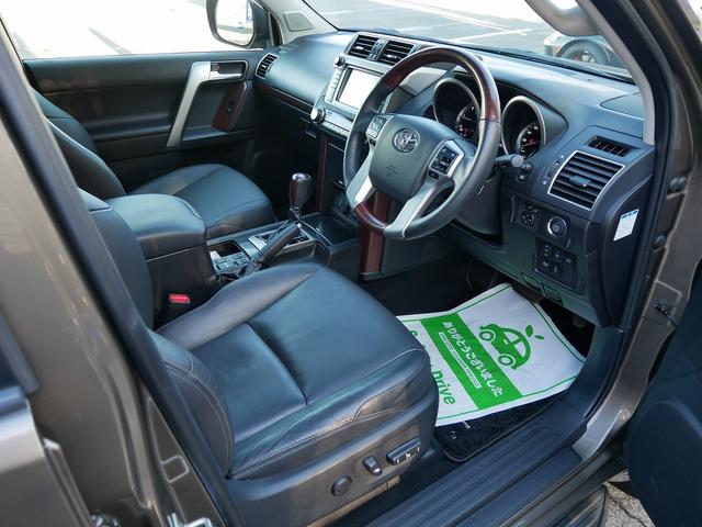 ランドクルーザープラド TX Lパッケージ メーカーナビ フェンダーミラーレス 寒冷地仕様 ETC2.0 クリアランスソナー 1オーナー 禁煙車 LEDヘッドライト ルーフレール 社外17インチアルミ 3列シート(19枚目)
