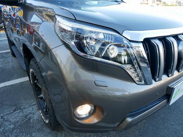 ランドクルーザープラド TX Lパッケージ メーカーナビ フェンダーミラーレス 寒冷地仕様 ETC2.0 クリアランスソナー 1オーナー 禁煙車 LEDヘッドライト ルーフレール 社外17インチアルミ 3列シート(30枚目)