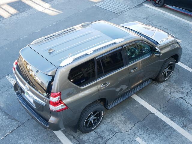 ランドクルーザープラド TX Lパッケージ メーカーナビ フェンダーミラーレス 寒冷地仕様 ETC2.0 クリアランスソナー 1オーナー 禁煙車 LEDヘッドライト ルーフレール 社外17インチアルミ 3列シート(54枚目)