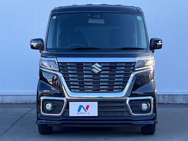 スペーシアカスタム ハイブリッドGS 電動スライドドア 衝突被害軽減システム 禁煙車 シートヒーター コーナーセンサー スマートキー LEDヘッド ETC 純正14インチアルミ オートライト オートエアコン Bluetooth CD(15枚目)