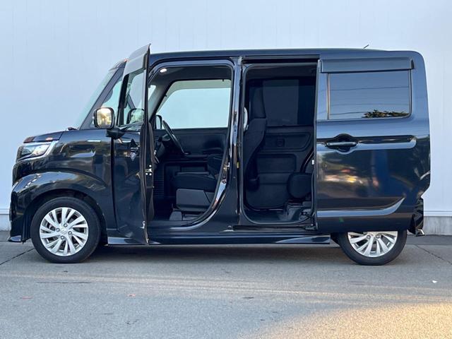 スペーシアカスタム ハイブリッドGS 電動スライドドア 衝突被害軽減システム 禁煙車 シートヒーター コーナーセンサー スマートキー LEDヘッド ETC 純正14インチアルミ オートライト オートエアコン Bluetooth CD(44枚目)