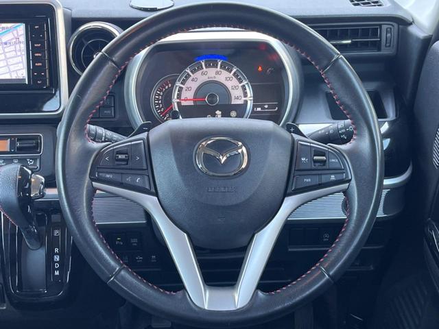 フレアワゴンカスタムスタイル ハイブリッドＸＴ　両側電動ドア　ＳＤナビ　全周囲カメラ　衝突被害軽減システム　ハーフレザーシート　シートヒーター　ＬＥＤヘッド　ビルトインＥＴＣ　クルコン　純正１５インチアルミ　車線逸脱警報　オートライト（12枚目）