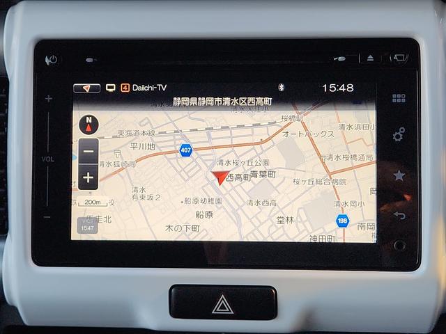 ハスラー Ｘターボ　ナビ　全周囲カメラ　フルセグ　ＤＶＤ再生　Ｂｌｕｅｔｏｏｔｈ　ドラレコ　ＥＴＣ　シートヒーター　オートライトＨＩＤ　フォグ　レーダーブレーキ　アイドリングストップ　純正アルミ　ターボ（7枚目）
