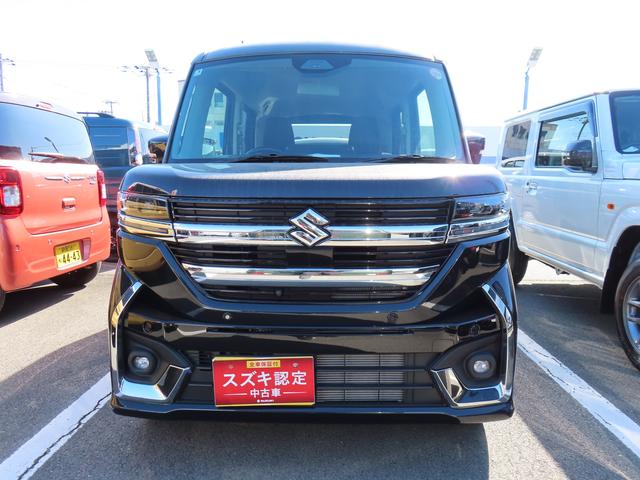 スペーシアカスタム カスタム　ＨＹＢＲＩＤ　ＧＳ　オートライト　Ｂｌｕｅｔｏｏｔｈ　スライドドア　純正ナビ　プッシュスタート　シートヒーター　オートエアコン　スズキセーフティーサポート　アイドリングストップ　盗難防止システム（2枚目）