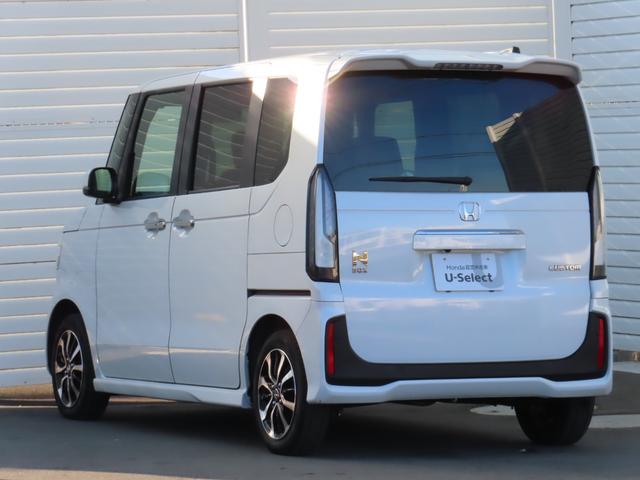 Ｎ－ＢＯＸカスタム コーディネートスタイル　コーディネートスタイル・ナビ・リアカメラ・禁煙・ワンオ－ナー・ＥＴＣ・試乗車　オートクルーズ　エアロ　ワンオーナー　フルセグ対応　Ｗ電動ドア　シートヒータ　ＬＥＤ　ＥＳＣ　整備記録簿　ベンチシート（2枚目）