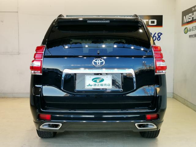 ランドクルーザープラド TX 5名 純正スポイラー 純正ルーフレール LEDヘッドライト リフトアップ 純正アルミ 前後クリアランスソナー ウッド革コンビハン シートカバー スマートキー プッシュスタート 整備記録簿(3枚目)