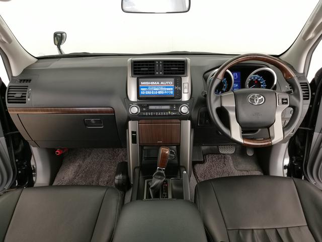 ランドクルーザープラド TX 5名 純正スポイラー 純正ルーフレール LEDヘッドライト リフトアップ 純正アルミ 前後クリアランスソナー ウッド革コンビハン シートカバー スマートキー プッシュスタート 整備記録簿(4枚目)