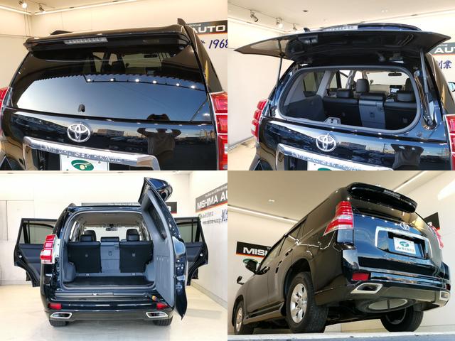 ランドクルーザープラド TX 5名 純正スポイラー 純正ルーフレール LEDヘッドライト リフトアップ 純正アルミ 前後クリアランスソナー ウッド革コンビハン シートカバー スマートキー プッシュスタート 整備記録簿(16枚目)