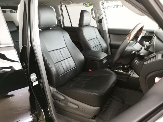 ランドクルーザープラド TX 5名 純正スポイラー 純正ルーフレール LEDヘッドライト リフトアップ 純正アルミ 前後クリアランスソナー ウッド革コンビハン シートカバー スマートキー プッシュスタート 整備記録簿(19枚目)