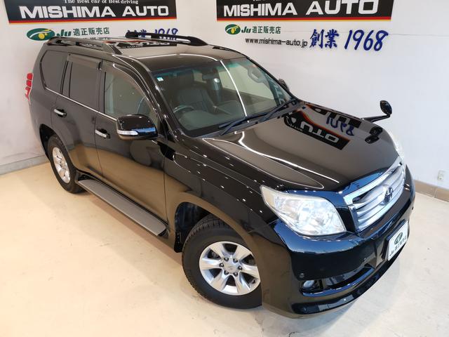 ランドクルーザープラド TX 5名 純正スポイラー 純正ルーフレール LEDヘッドライト リフトアップ 純正アルミ 前後クリアランスソナー ウッド革コンビハン シートカバー スマートキー プッシュスタート 整備記録簿(41枚目)