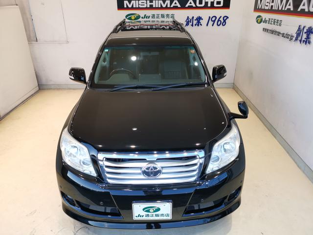 ランドクルーザープラド TX 5名 純正スポイラー 純正ルーフレール LEDヘッドライト リフトアップ 純正アルミ 前後クリアランスソナー ウッド革コンビハン シートカバー スマートキー プッシュスタート 整備記録簿(42枚目)