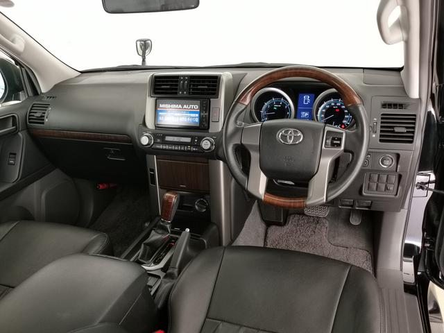 ランドクルーザープラド TX 5名 純正スポイラー 純正ルーフレール LEDヘッドライト リフトアップ 純正アルミ 前後クリアランスソナー ウッド革コンビハン シートカバー スマートキー プッシュスタート 整備記録簿(50枚目)