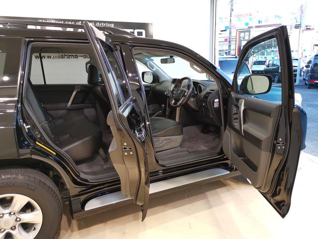 ランドクルーザープラド TX 5名 純正スポイラー 純正ルーフレール LEDヘッドライト リフトアップ 純正アルミ 前後クリアランスソナー ウッド革コンビハン シートカバー スマートキー プッシュスタート 整備記録簿(59枚目)